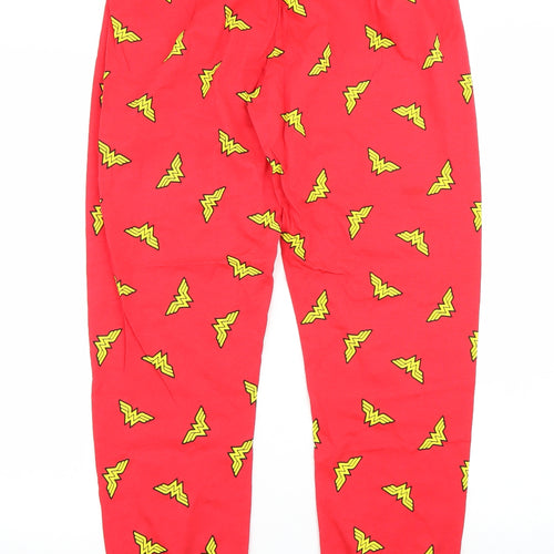 Preworn Womens Red   Sweatpants Trousers Size 12 L28 in - Wonder Woman