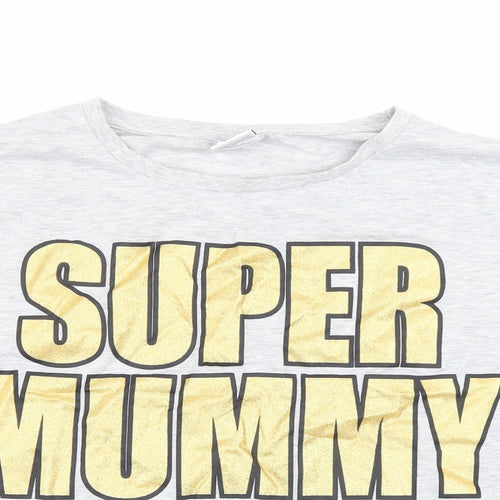 Wonder Woman Womens Grey   Basic T-Shirt Size 14