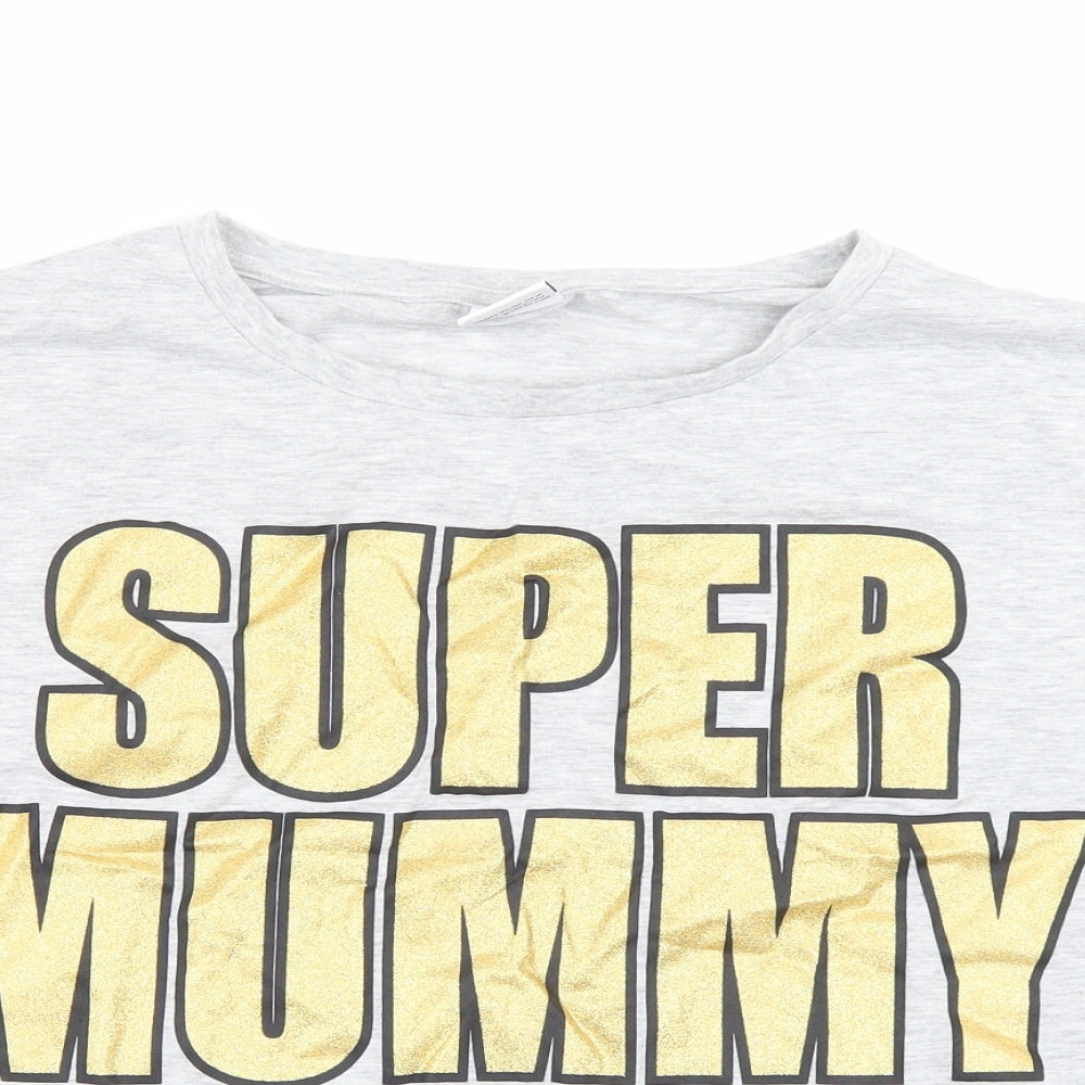 Wonder Woman Womens Grey   Basic T-Shirt Size 14