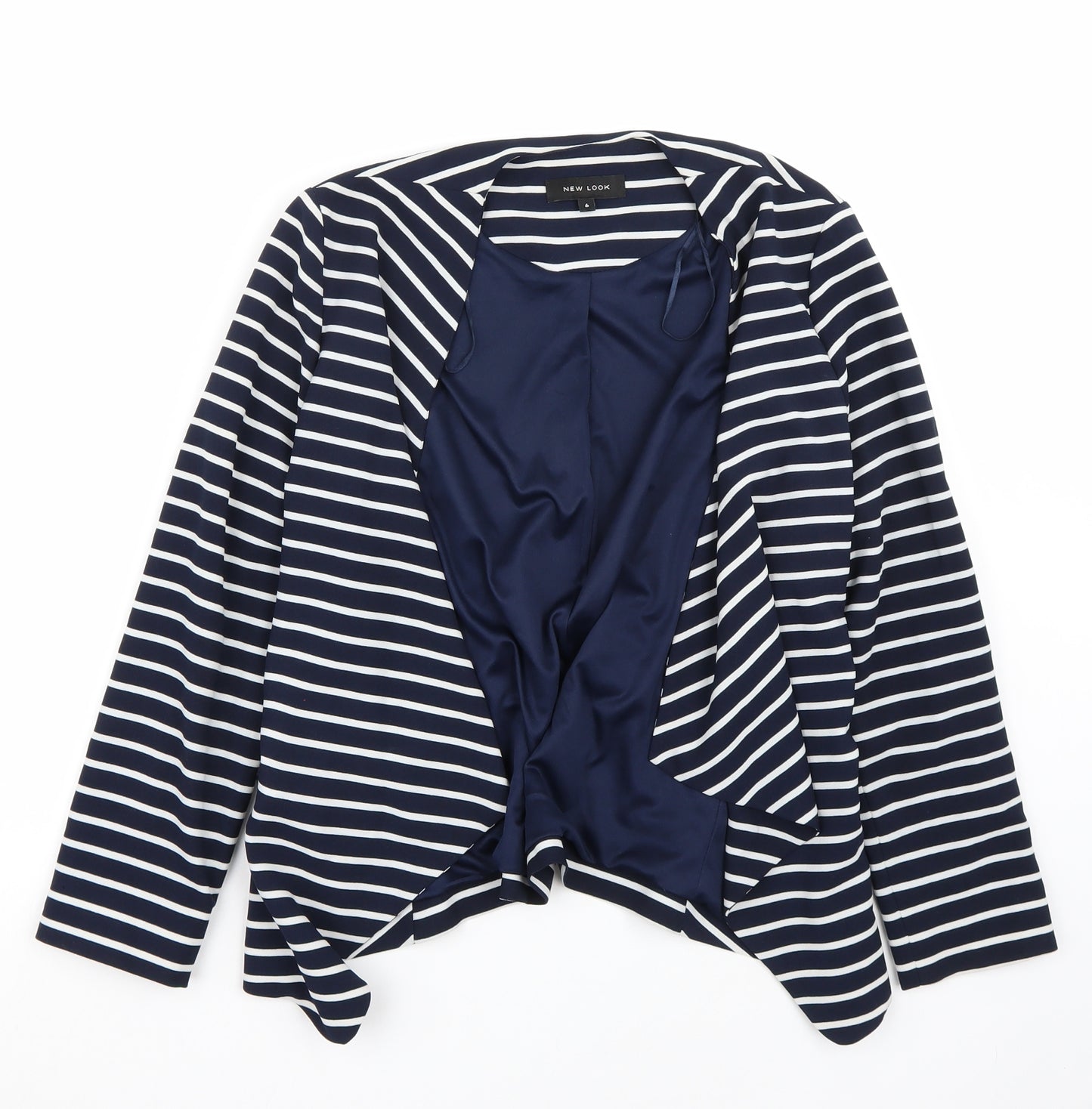 newlook Womens Blue Striped  Jacket Blazer Size 6