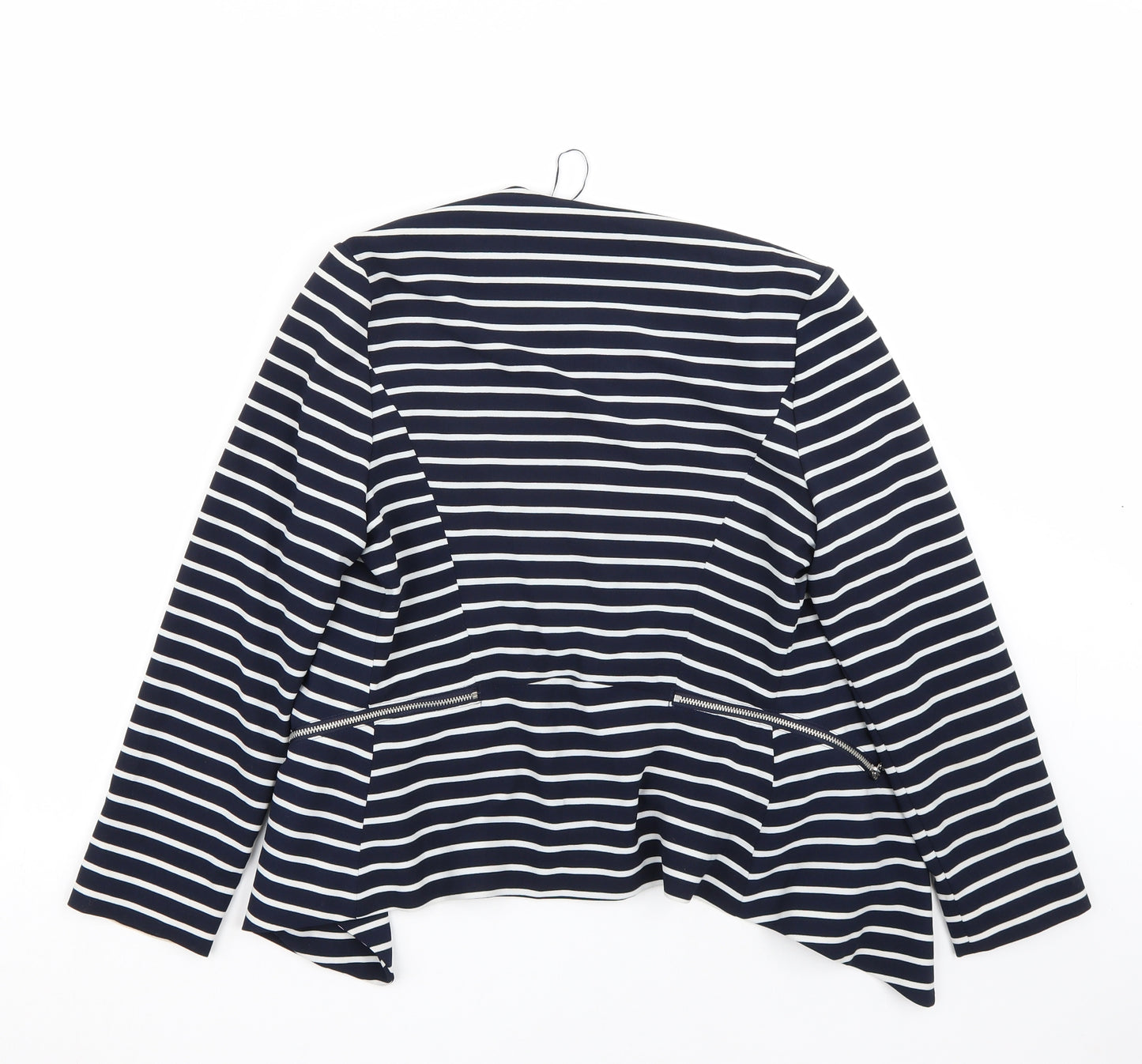 newlook Womens Blue Striped  Jacket Blazer Size 6