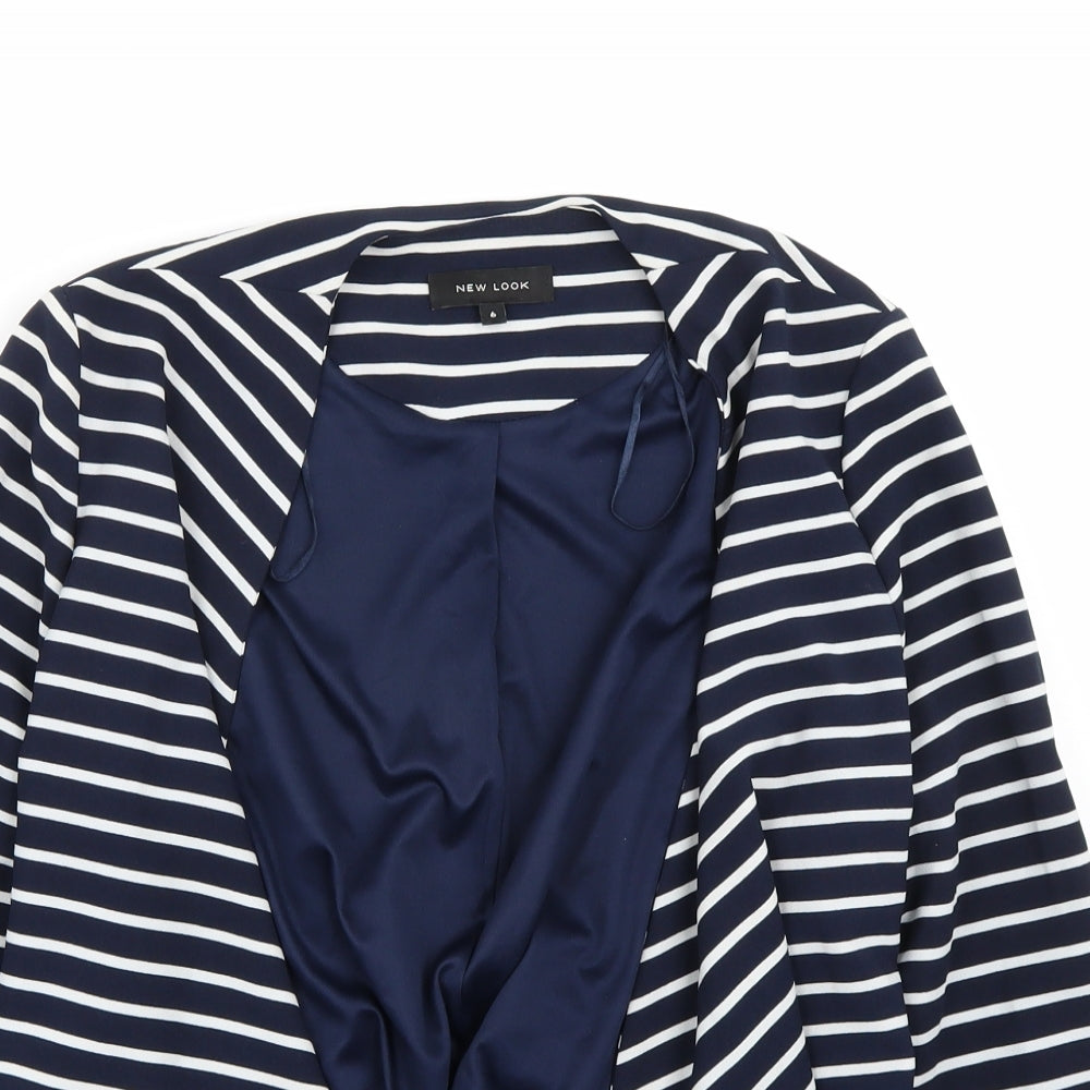 newlook Womens Blue Striped  Jacket Blazer Size 6