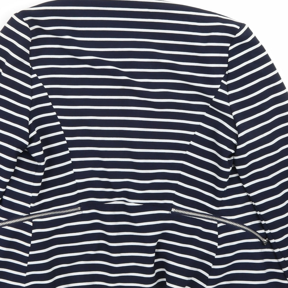 newlook Womens Blue Striped  Jacket Blazer Size 6