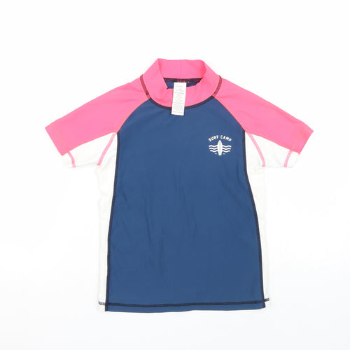 NEXT Girls Blue   Basic T-Shirt Size 7 Years  - Rashvest