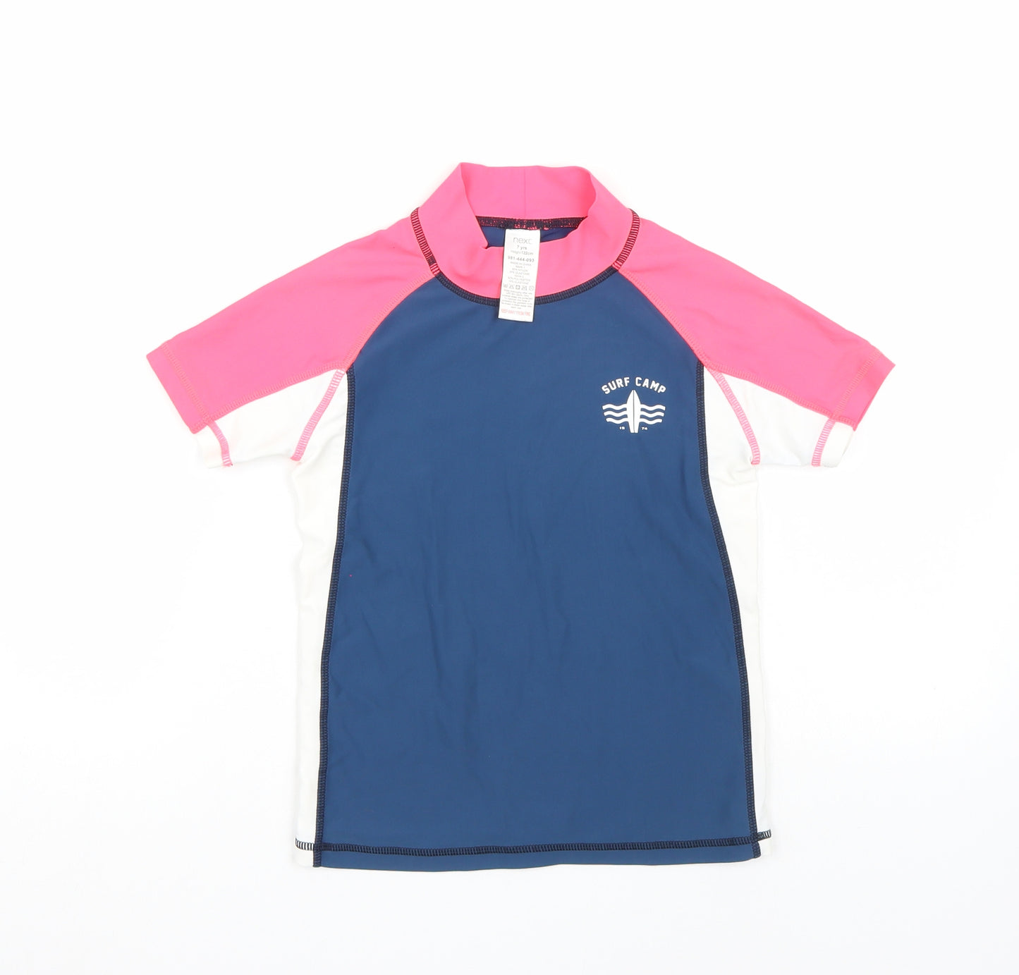 NEXT Girls Blue   Basic T-Shirt Size 7 Years  - Rashvest