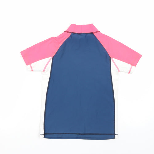 NEXT Girls Blue   Basic T-Shirt Size 7 Years  - Rashvest