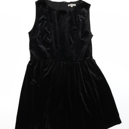 Glamorous Womens Black  Rayon A-Line  Size 14