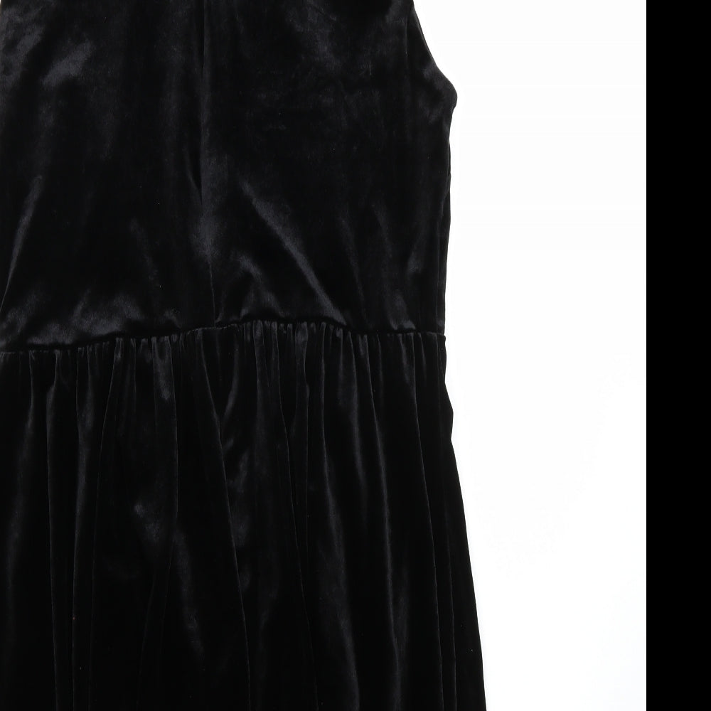 Glamorous Womens Black  Rayon A-Line  Size 14