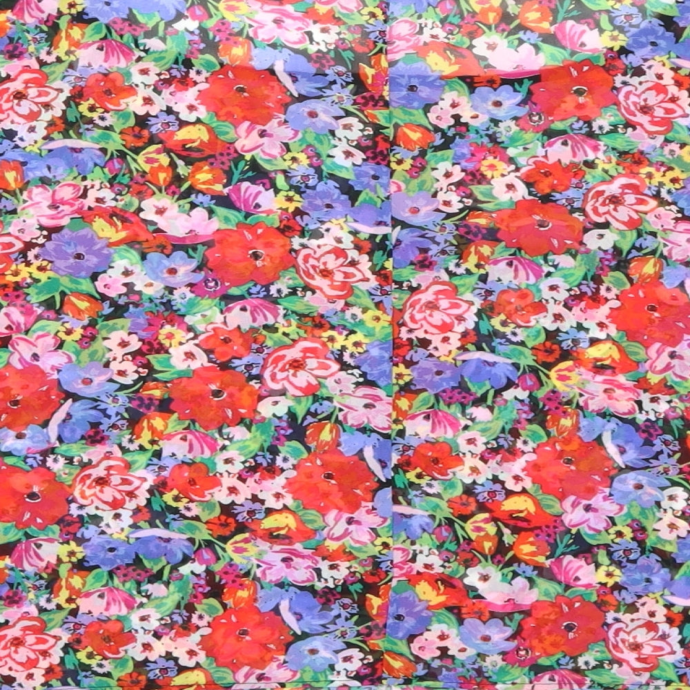George Womens Red Floral  Basic T-Shirt Size 18