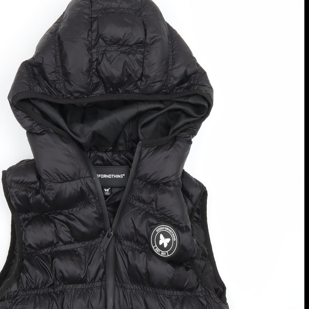 Good For Nothing Womens Black   Gilet Coat Size XS