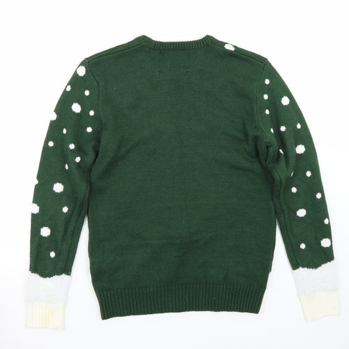 Cedar Wood State Mens Green   Pullover Jumper Size S  - Christmas  Jumper