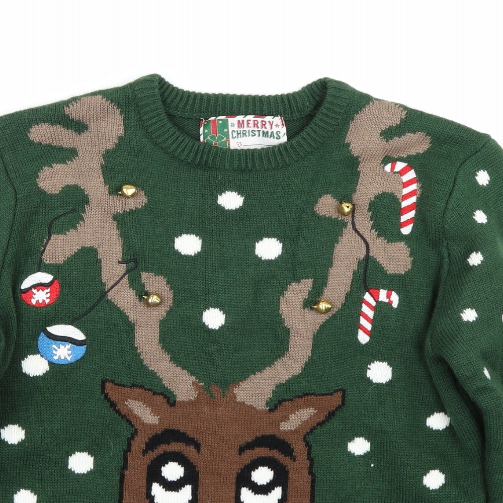 Cedar Wood State Mens Green   Pullover Jumper Size S  - Christmas  Jumper