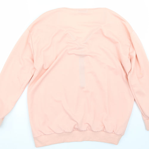yidarton Womens Pink   Pullover Jumper Size L
