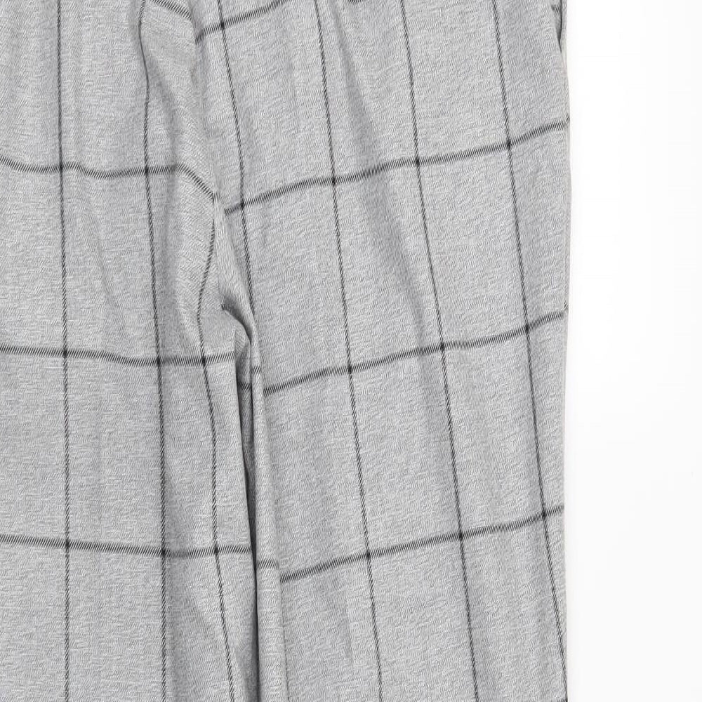Topshop Womens Grey Check  Trousers  Size 12 L26 in