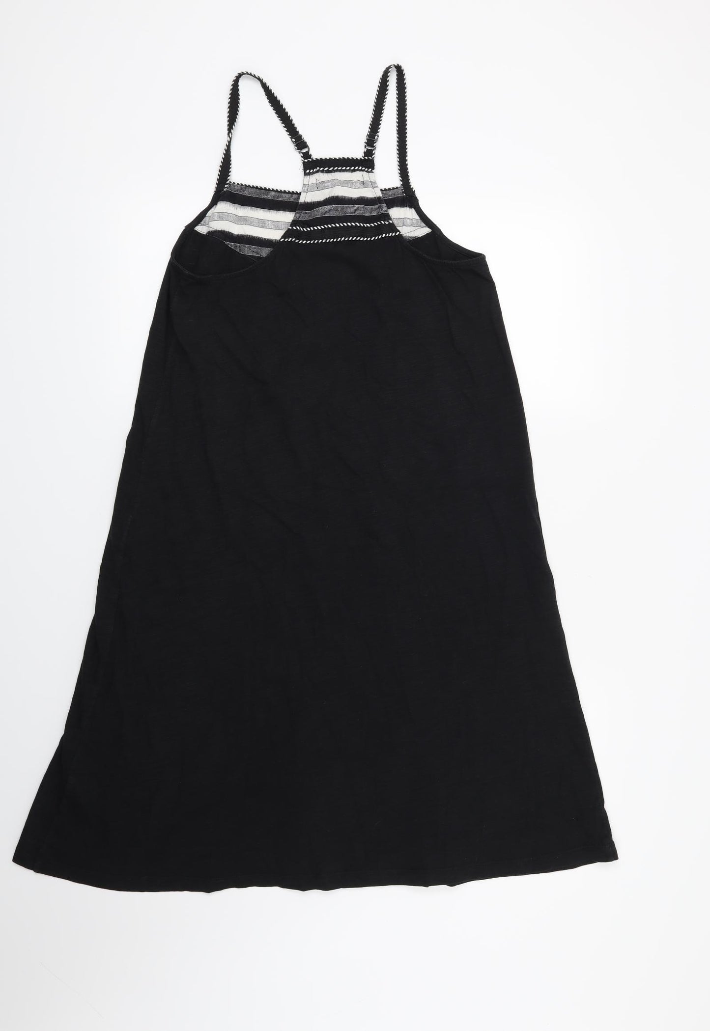 NEXT Womens Black Striped  T-Shirt Dress  Size 10