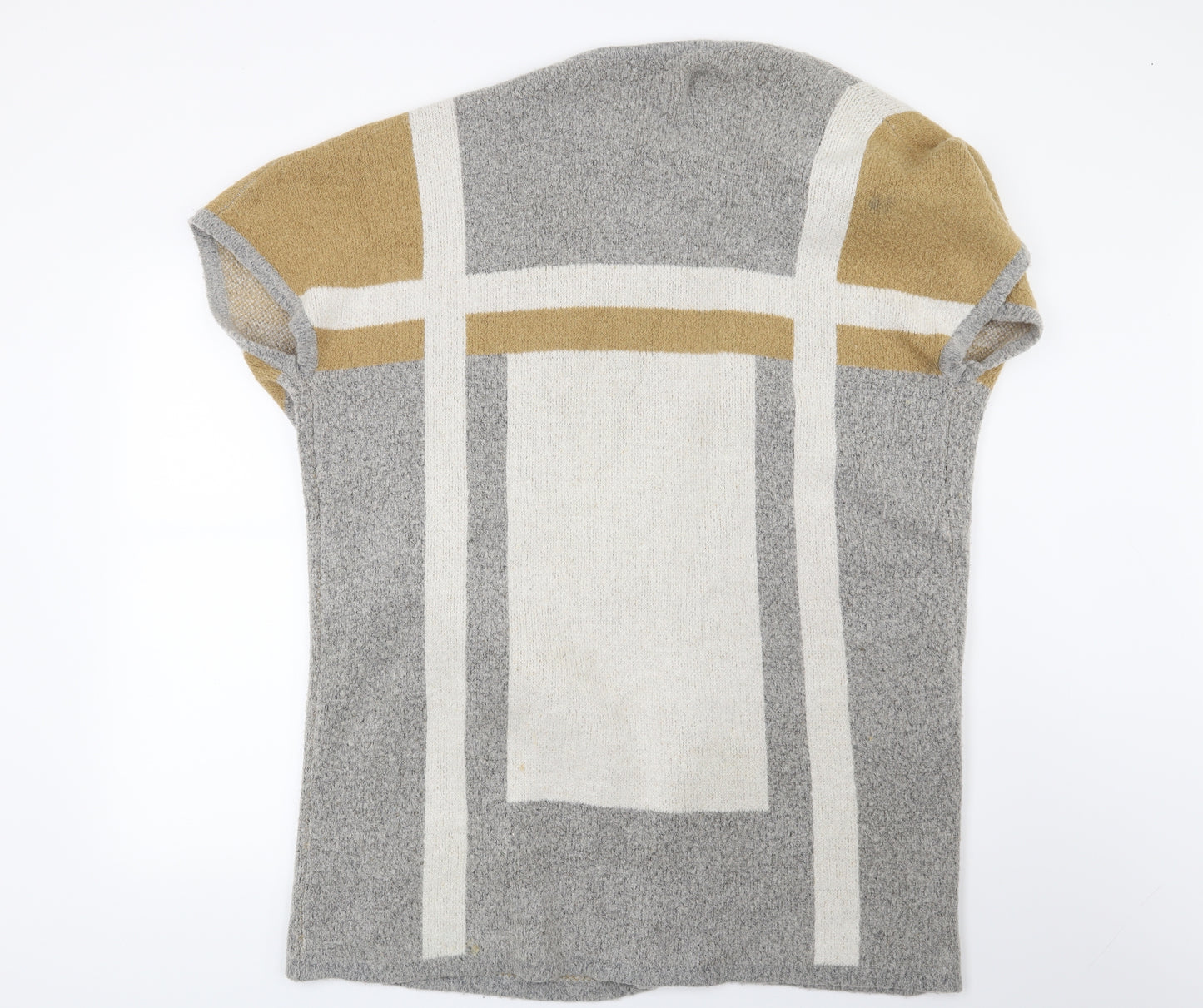 Influence Womens Grey Striped  Cardigan Jumper Size 10