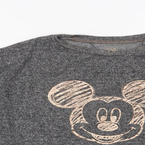 Love To Lounge Womens Grey   Top Pyjama Top Size 12  - Disney Mickey Mouse