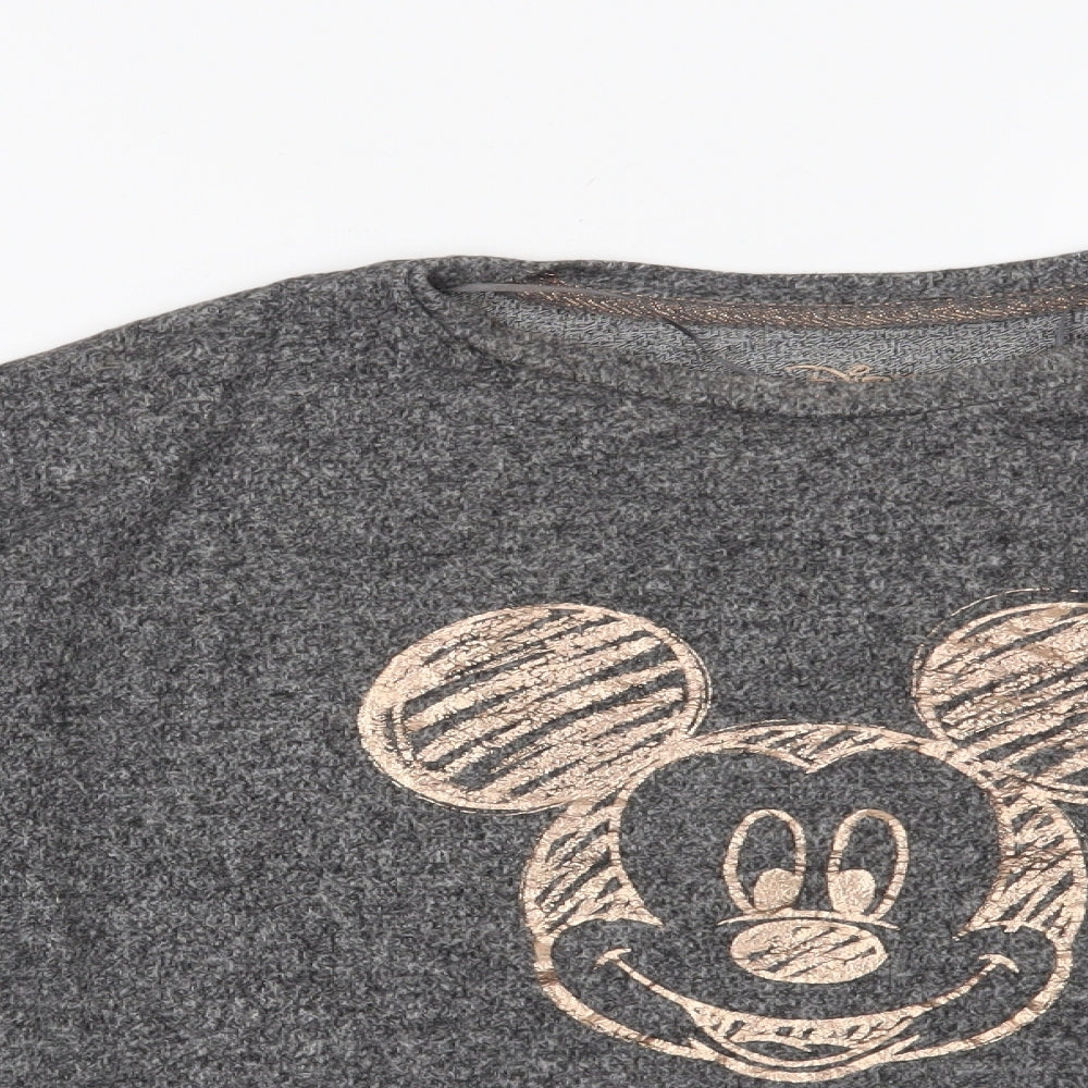 Love To Lounge Womens Grey   Top Pyjama Top Size 12  - Disney Mickey Mouse