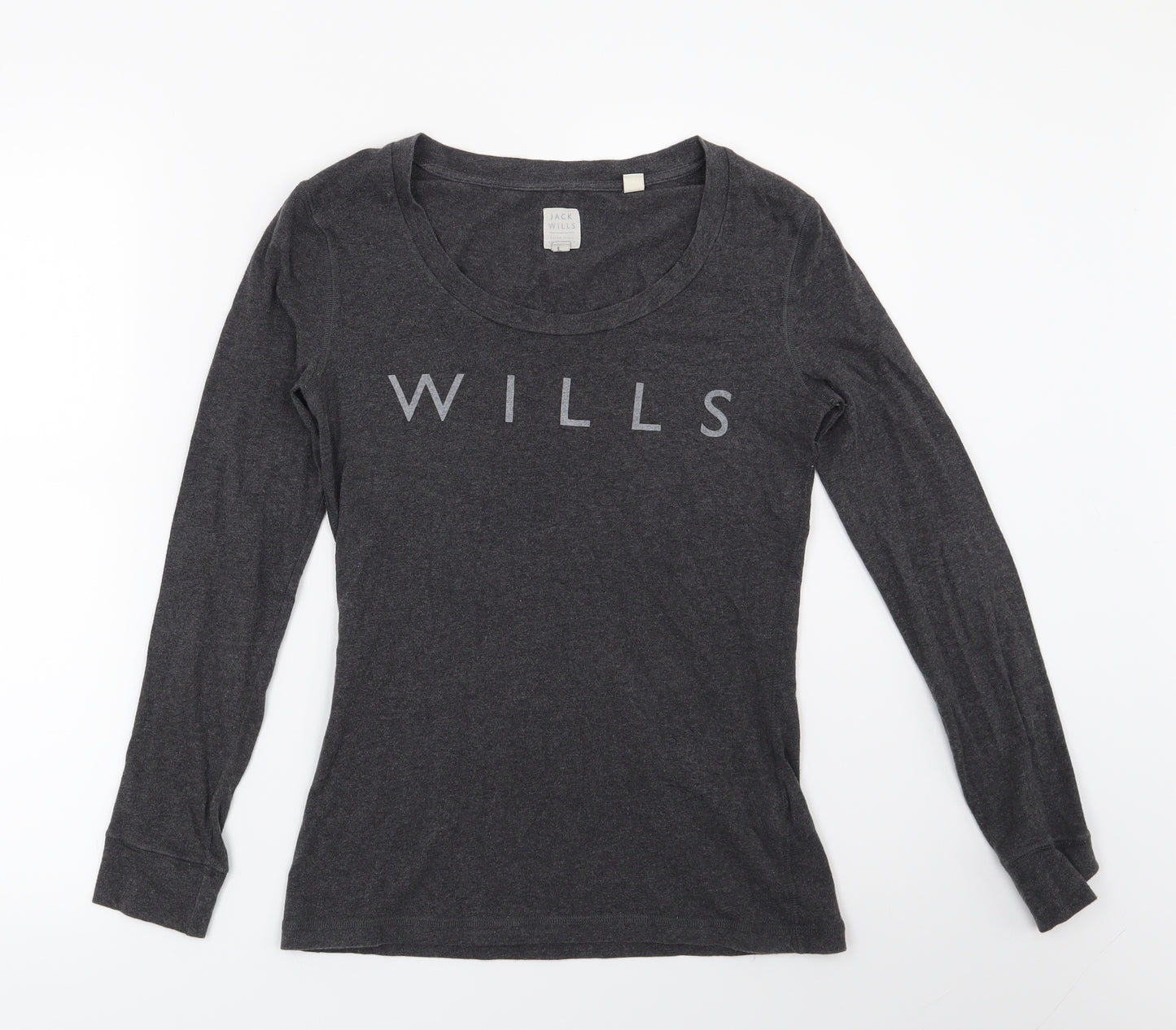 Jack Wills Womens Grey   Basic T-Shirt Size 8