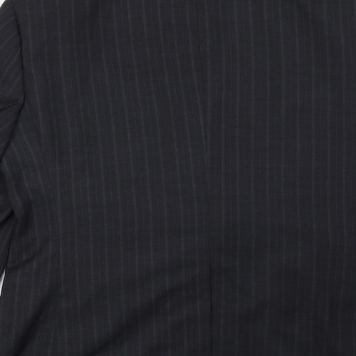 George Mens Blue Striped  Jacket Suit Jacket Size 40