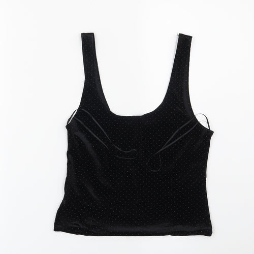 Miss Selfridge Womens Black   Cropped Blouse Size 8