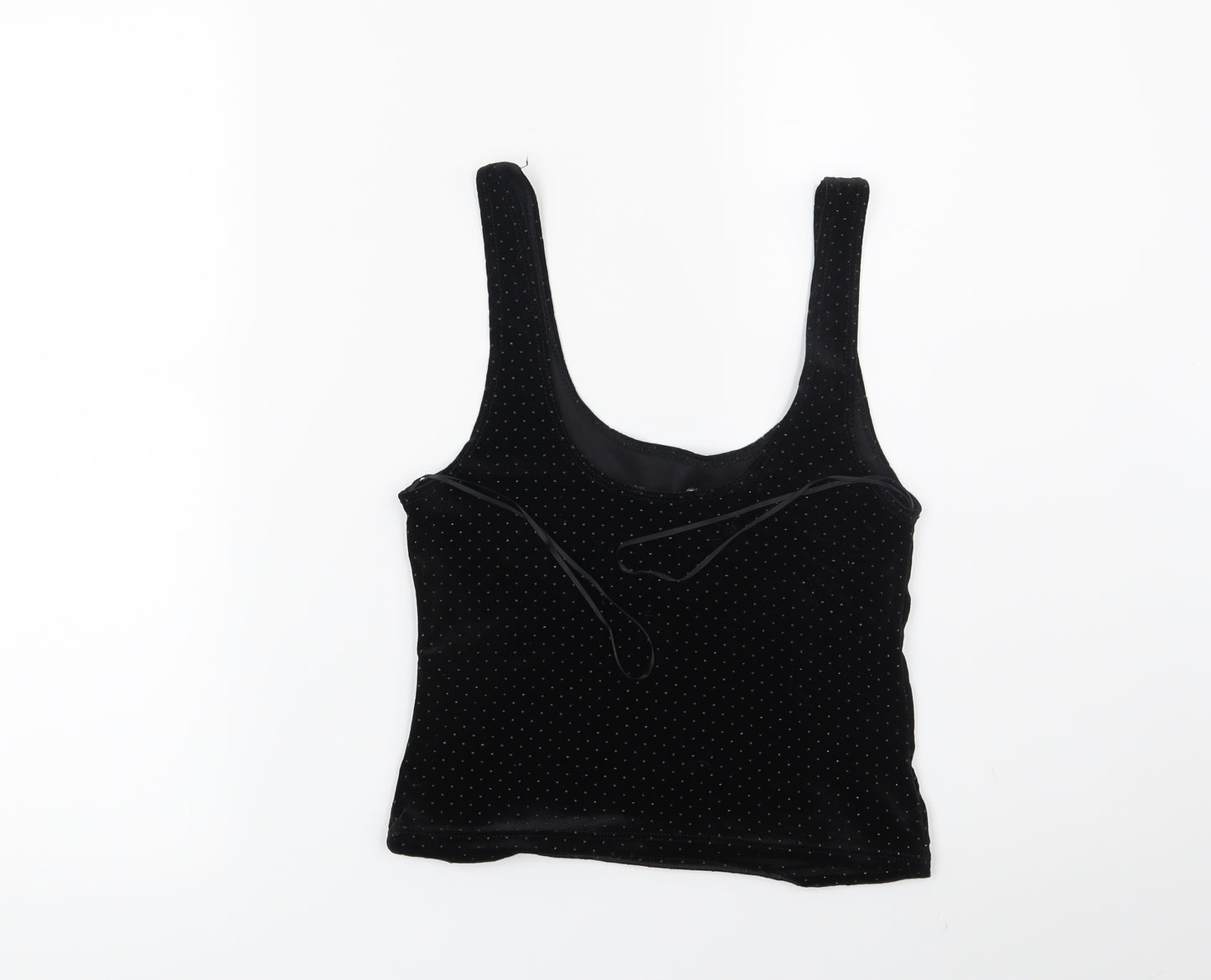 Miss Selfridge Womens Black   Cropped Blouse Size 8