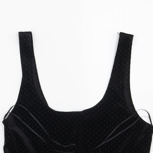 Miss Selfridge Womens Black   Cropped Blouse Size 8