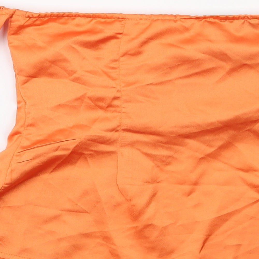 Pretty Little Thing Womens Orange   Basic Blouse Size 8
