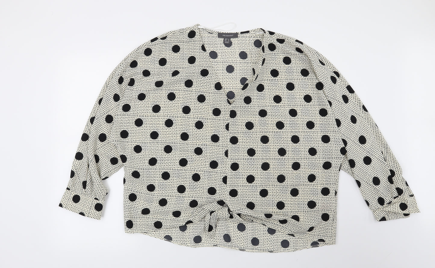 Primark Womens Beige Polka Dot  Basic Blouse Size 16