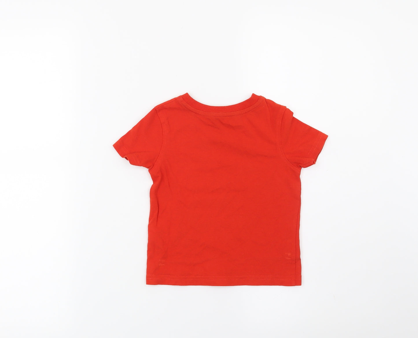 George Boys Red   Basic T-Shirt Size 12-18 Months  - Tiger