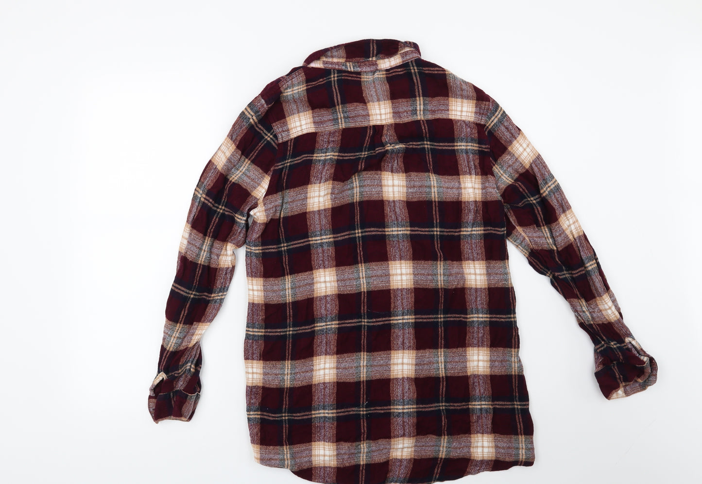 George Womens Red Check  Basic Button-Up Size 18