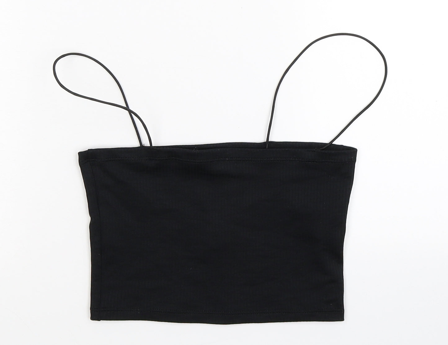 Pull&Bear Womens Black   Cropped Tank Size S
