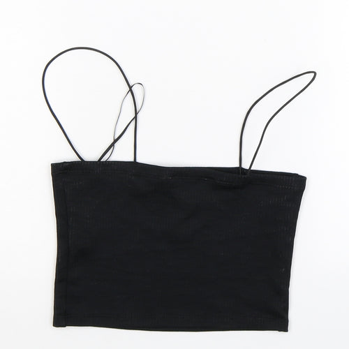 Pull&Bear Womens Black   Cropped Tank Size S