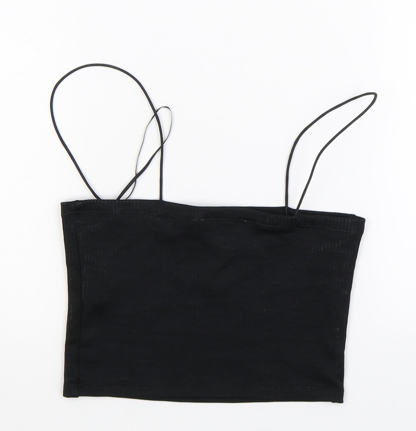 Pull&Bear Womens Black   Cropped Tank Size S