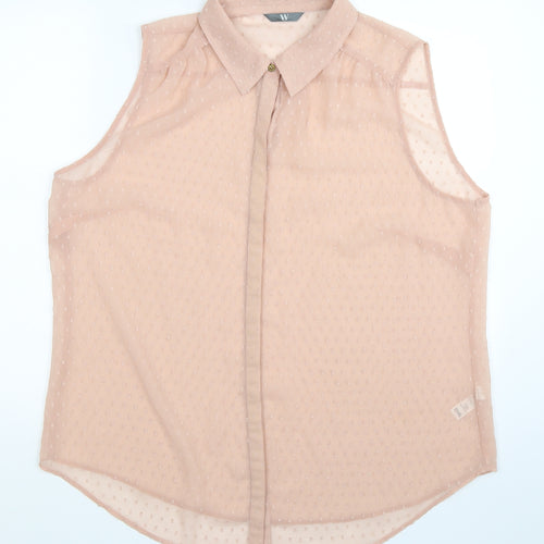 BHS Womens Beige   Basic Button-Up Size 20