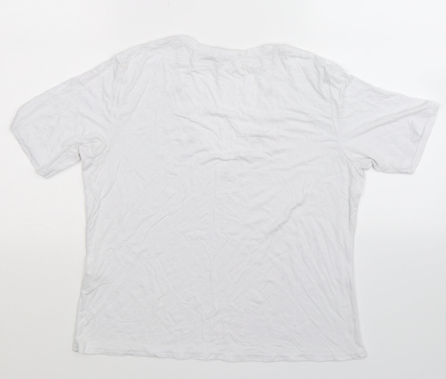 Boohoo Womens White   Basic T-Shirt Size 10