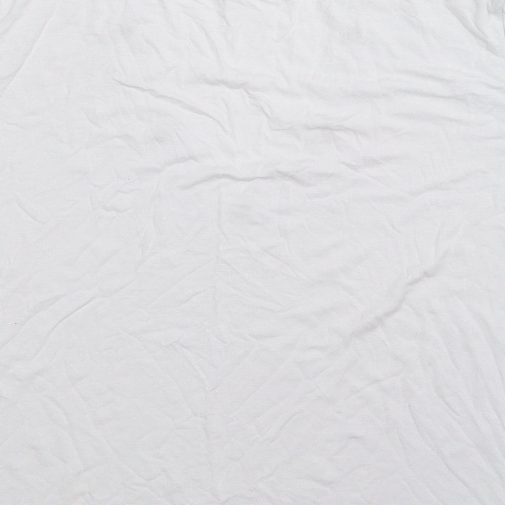 Boohoo Womens White   Basic T-Shirt Size 10