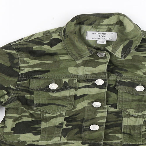 New Look Girls Multicoloured Camouflage Denim Jacket  Size 10-11 Years