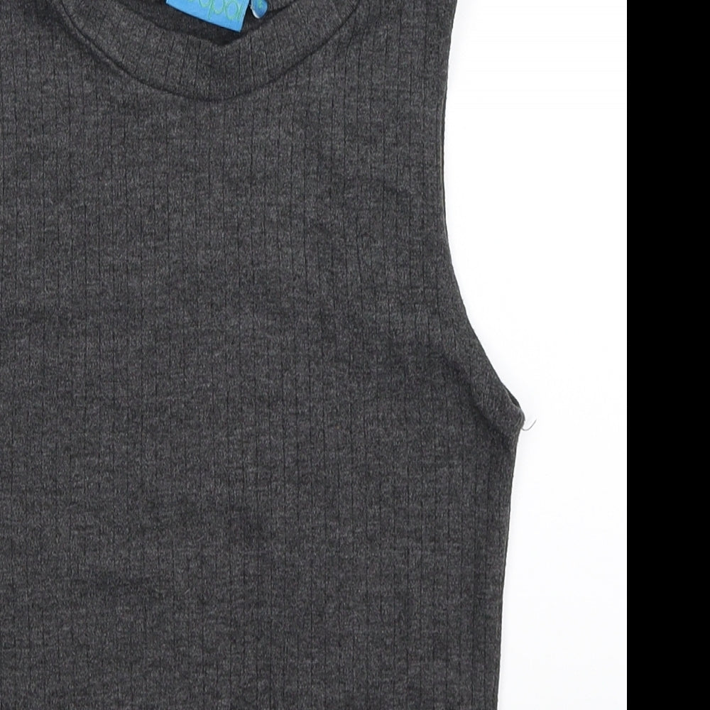 Koopoi Womens Grey   Basic Tank Size 8