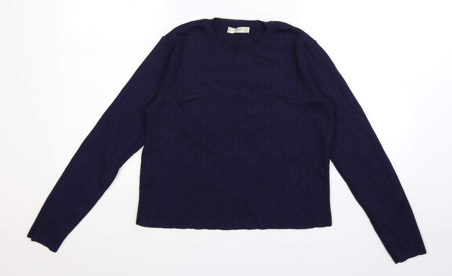Mango Womens Blue  Knit Pullover Jumper Size S