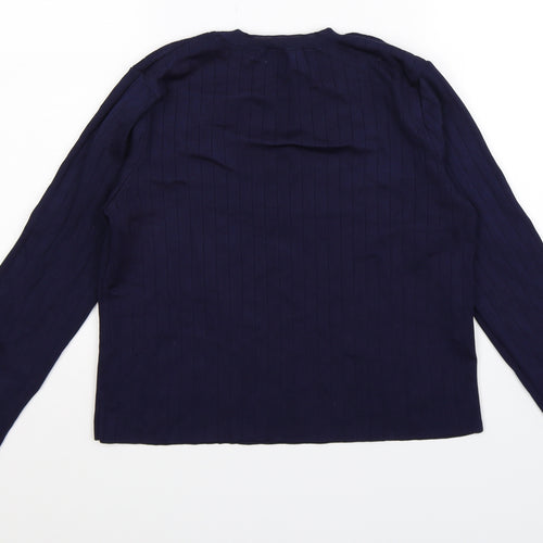 Mango Womens Blue  Knit Pullover Jumper Size S