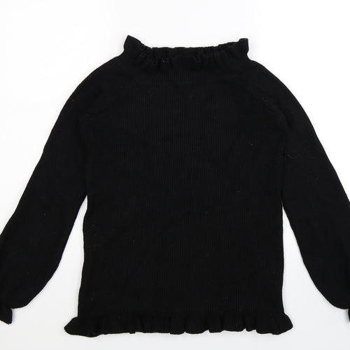 Kayla Womens Black  Knit Pullover Jumper Size M