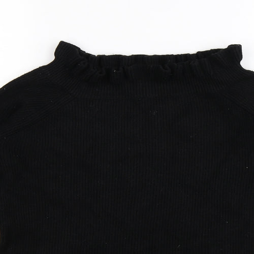 Kayla Womens Black  Knit Pullover Jumper Size M