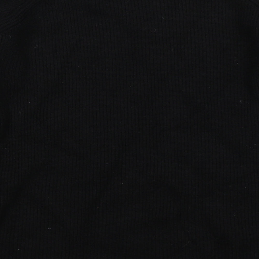 Kayla Womens Black  Knit Pullover Jumper Size M