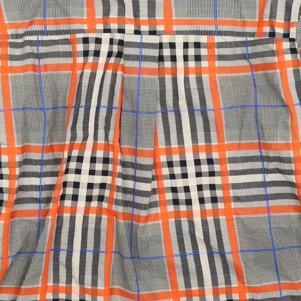 Zara Womens Multicoloured Check  Basic Button-Up Size M