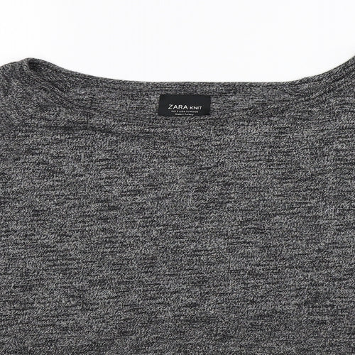 Zara Womens Grey  Knit Pullover Jumper Size S