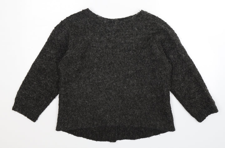 Topshop Womens Black Knit Pullover Jumper Size 8