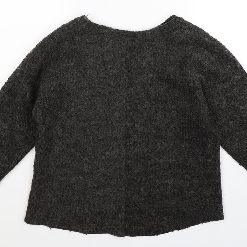 Topshop Womens Black  Knit Pullover Jumper Size 8