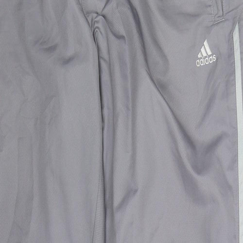 adidas Mens Grey Striped  Track Pants Trousers Size XL L33 in