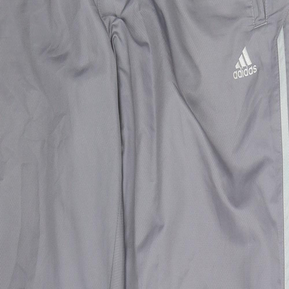 adidas Mens Grey Striped  Track Pants Trousers Size XL L33 in